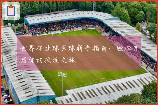 世界杯让球买球新手指南，轻松开启你的投注之旅
